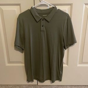 Proof 72 Hour Merino Olive Green Polo Size Medium